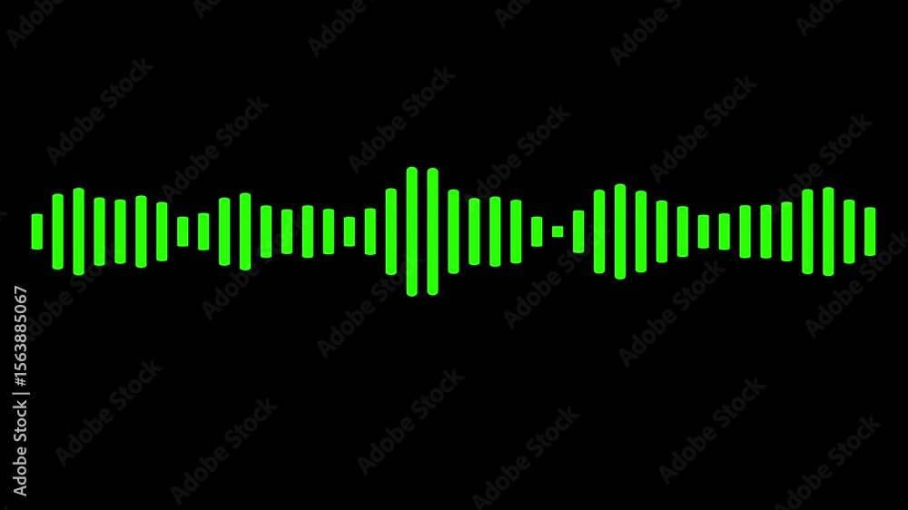 Poster audio spectrum visualizer polar effect animation isolated on black background