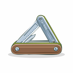 Multipurpose Tool on Display: An illustration of a versatile multi-tool, showcasing its compact design and the array of functionalities it offers, all presented with attention to detail.