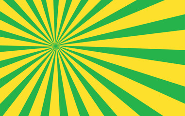 Obraz premium Vibrant Green Sunburst Pattern Background. Ray star burst backdrop