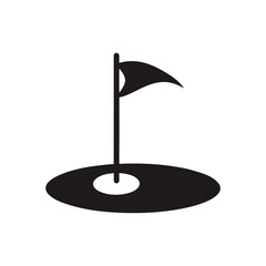 A golf hole icon vector illustration
