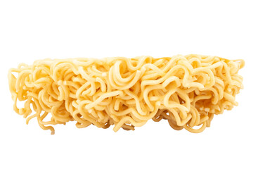 Cup of instant noodles on a white background