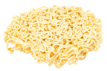 Cup of instant noodles on a white background
