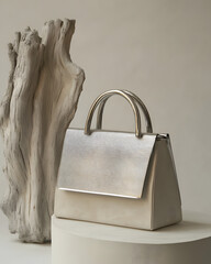 Woman's silver bag