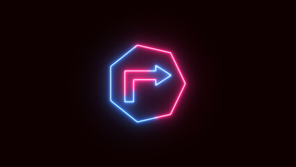 Pointing to the right inside the circle, Arrow icon.