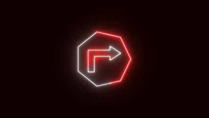 Pointing to the right inside the circle, Arrow icon.