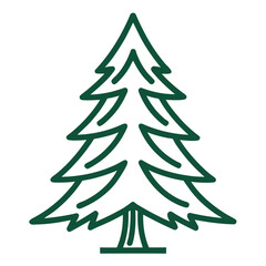 Pine Tree Outline Vector icon