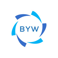 BYW Letter Initial Logo Design Template Vector Illustration
