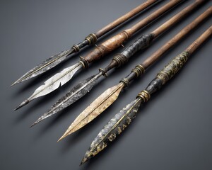 Fototapeta premium Spear Hunting: Iron Spear with Beater Point for Wild Apex Predators