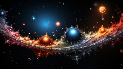  Abstract futuristic organic cosmic globes ball fluid flow liquid space planets