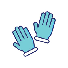 Obraz premium Gardening Gloves Vector icon