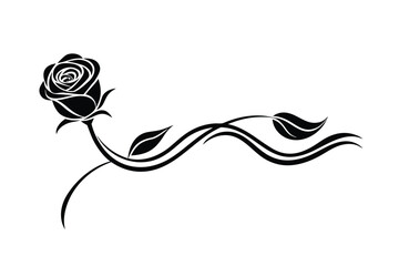 Circular Swirling Rose Vine with Leaves