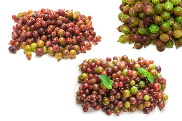 Gooseberry isolated on white background.