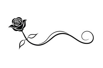 Circular Swirling Rose Vine with Leaves