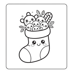 cute christmas coloring page, bold & easy cozy winter coloring book pages, line art vector illustration, black and white designs,   cute christmas coloring page, bold & easy line art, victor art 
