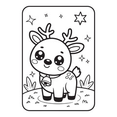 cute christmas coloring page, bold & easy cozy winter coloring book pages, line art vector illustration, black and white designs,   cute christmas coloring page, bold & easy line art, victor art 