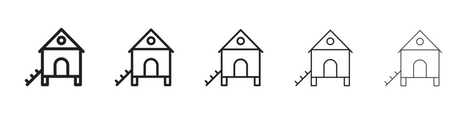 Chicken coop icons. simple and modern vector icon designs © nancy