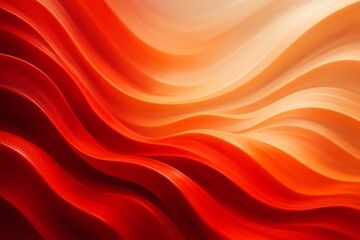 Obraz premium Abstract flowing waves of vibrant red and warm orange hues with subtle highlights