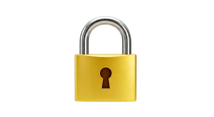 Naklejka premium Golden Padlock: Security, Privacy, and Protection