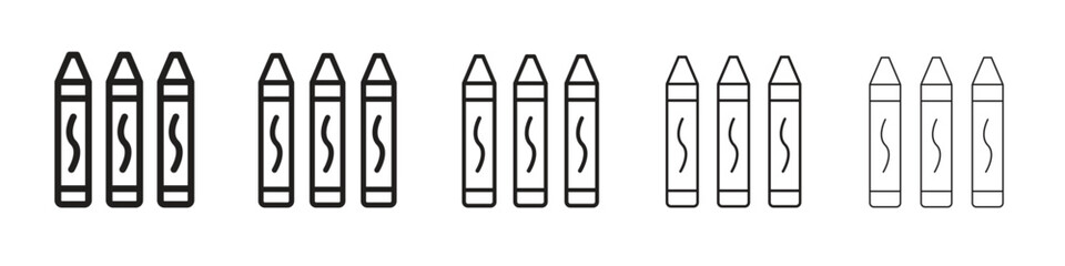 Crayon icons. simple and modern vector icon designs