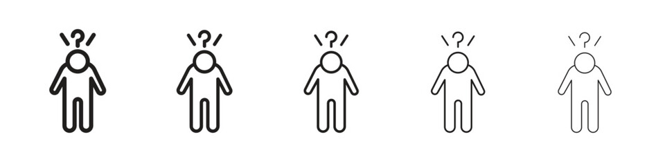 Depression icons. simple and modern vector icon designs