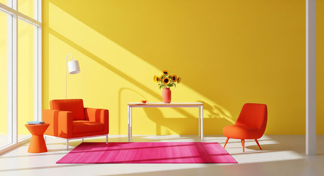 Minimalistic Dopamine decor, gen z decor, living room art decor and inspirations