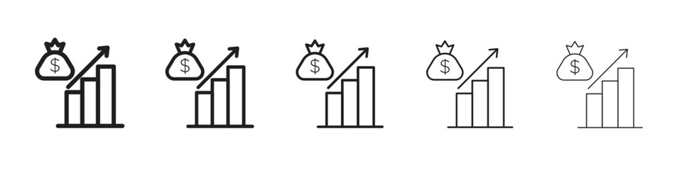 Fiscal policy icons. simple and modern vector icon designs