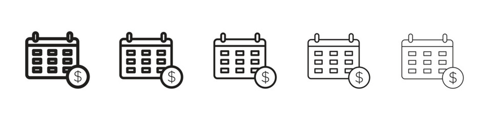 Fiscal year icons. simple and modern vector icon designs