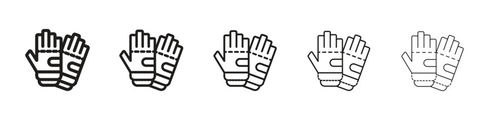Fitness Gloves icons. simple and modern vector icon designs