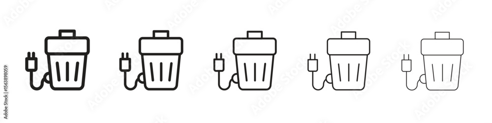 Poster garbage disposal icons. simple and modern vector icon designs