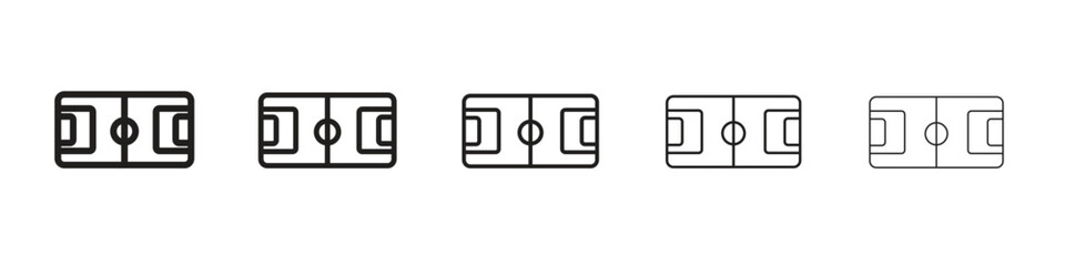 Football field icons. simple and modern vector icon designs