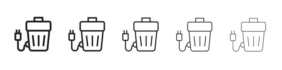 Garbage disposal icons. simple and modern vector icon designs