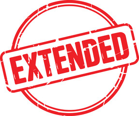 Extended red stamp text vector