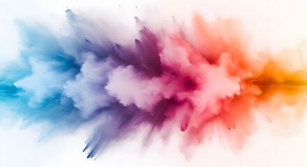 Fototapeta premium Vibrant Pink and Blue Color Explosion in Air