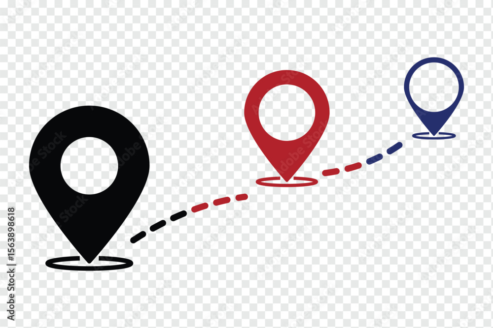 Poster location icon. map pin icon set. location marker. location pin. map pin icon vector illustration. si