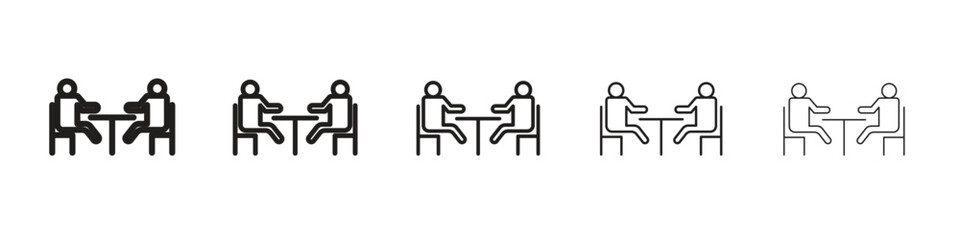 Job interview icons. simple and modern vector icon designs