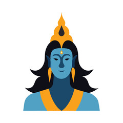 vector illustration of a girl with a fire