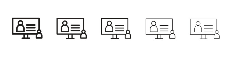 Online course icons. simple and modern vector icon designs