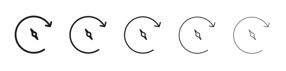 Past icons. simple and modern vector icon designs