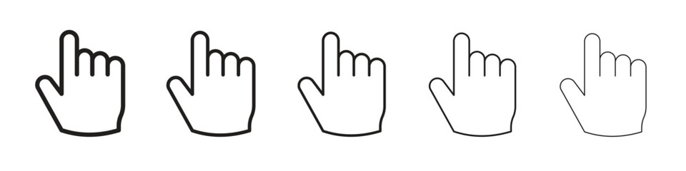 Pointing hand icons. simple and modern vector icon designs