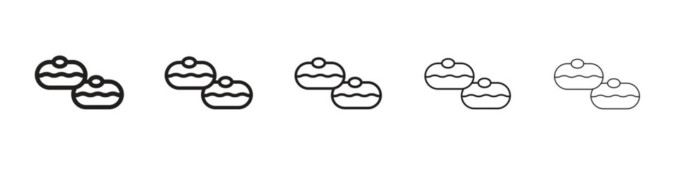 Sufganiyah icons. simple and modern vector icon designs
