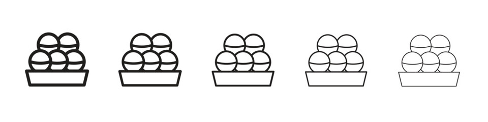 Takoyaki icons. simple and modern vector icon designs