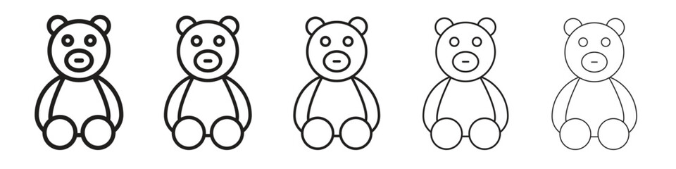Teddy bear icons. simple and modern vector icon designs
