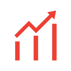 business graph with arrow
