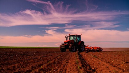 Obraz premium The rhythm of agriculture is steady and strong. 