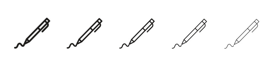 Write icons. simple and modern vector icon designs