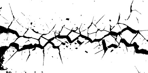 Black ink splat and white paint splashes create a grunge background with a floral tree branch silhouette illustration