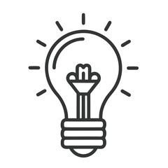 Energy Saving Light Bulb Outline Icon