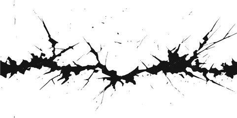 Abstract black ink grunge vector illustration with paint splashes and splatters forming a dynamic border design