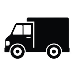 Delivery Truck Silhouette Vector Illustration