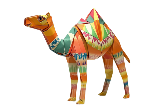 Artistic camel design with creased details